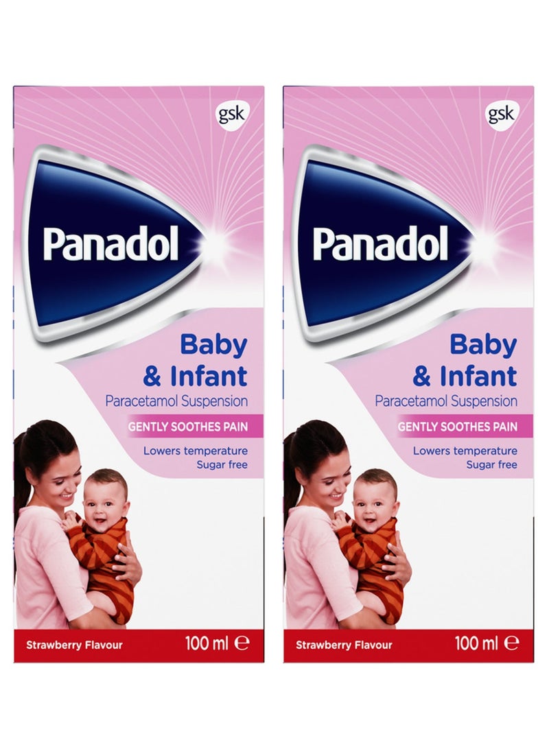 Panadol Pack Of 2 Panadol Baby And Infant Suspension 100ml - Image 1